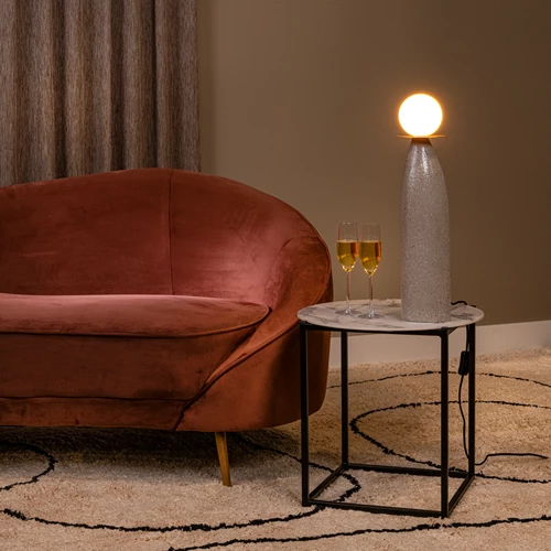 Lucide FIGARO - Tafellamp - Ø 12 cm, H 53,5cm - 1xG9 - Grijs - sfeer 1